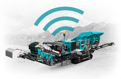 powerscreen-remote-fleet-monitoring Powerscreen machine connected to Pulse telematics remote fleet monitoring.